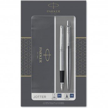 Набор PARKER JOTTER CORE FK61 STAINLESS STEEL ручка перьевая, ручка шариковая Набор PARKER JOTTER CORE FK61 STAINLESS STEEL ручка перьевая, ручка шариковая